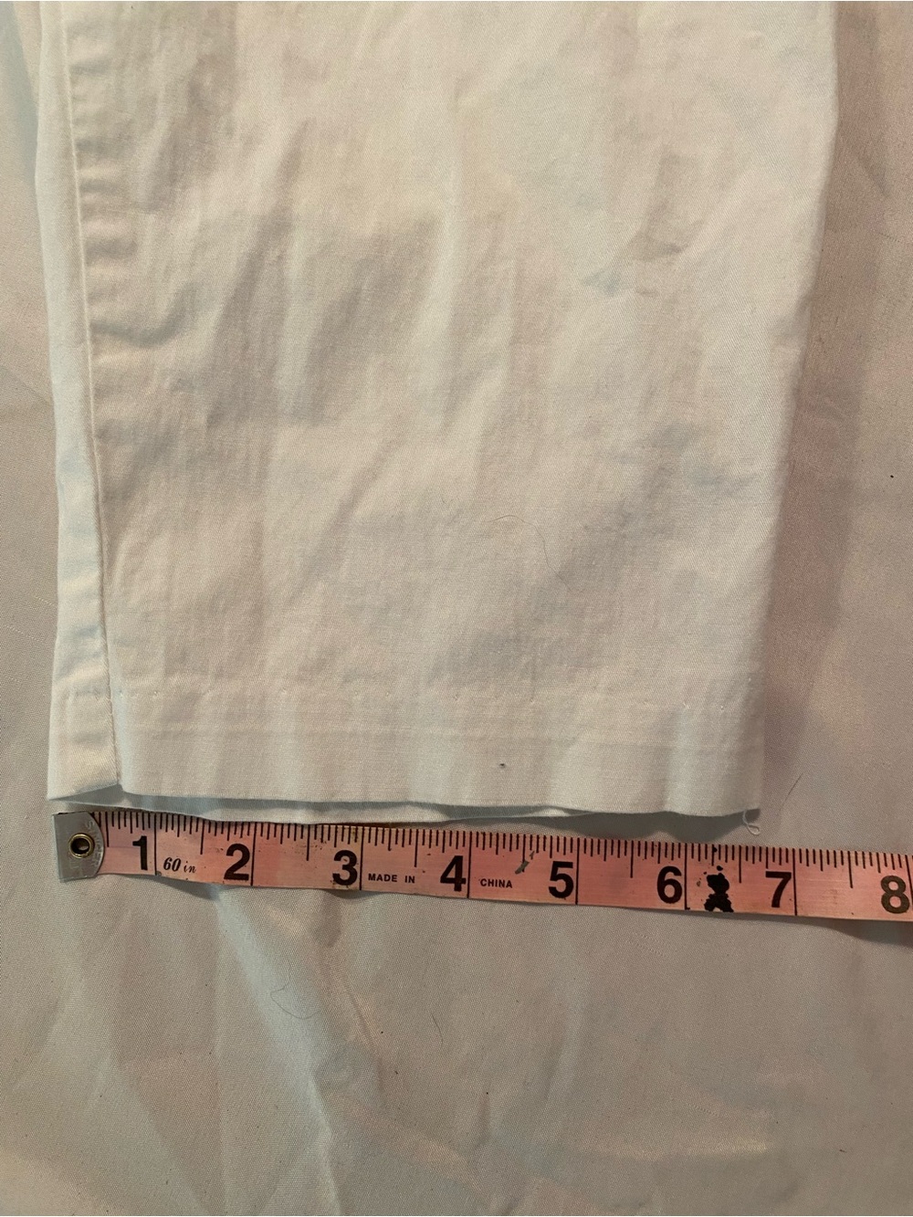 Rainbow White Capris Mid-Rise Cropped Pants Size 11 - Picture 4 of 6